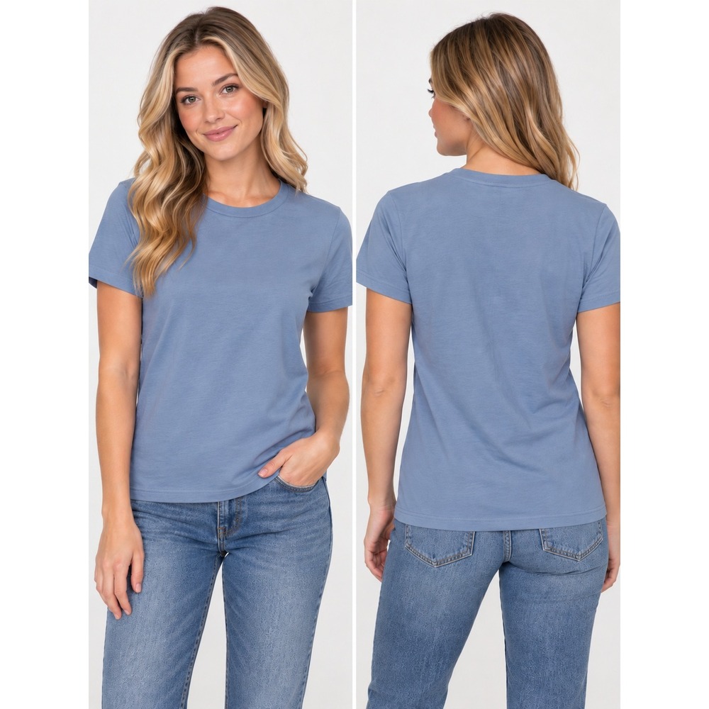 J.Crew Womens Short Sleeve Crew Neck T-Shirt Blue CQ466 Size S NWT $45